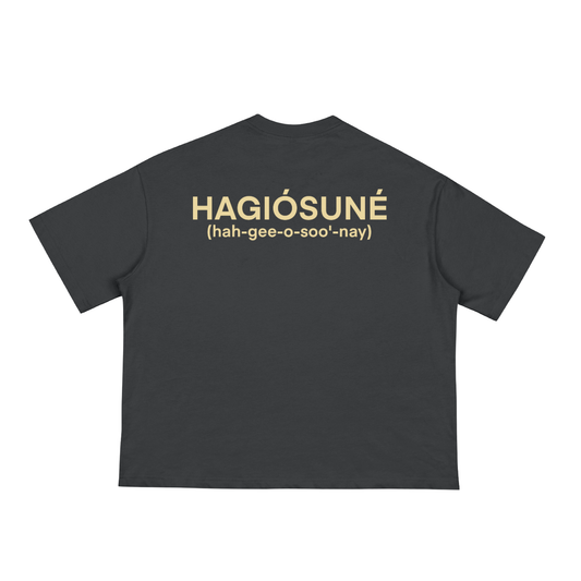 "HOLINESS" BOXY TEE - BLACK