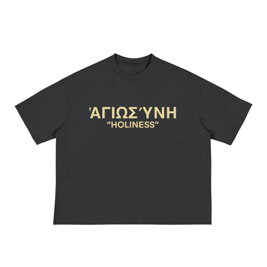 "HOLINESS" BOXY TEE - BLACK