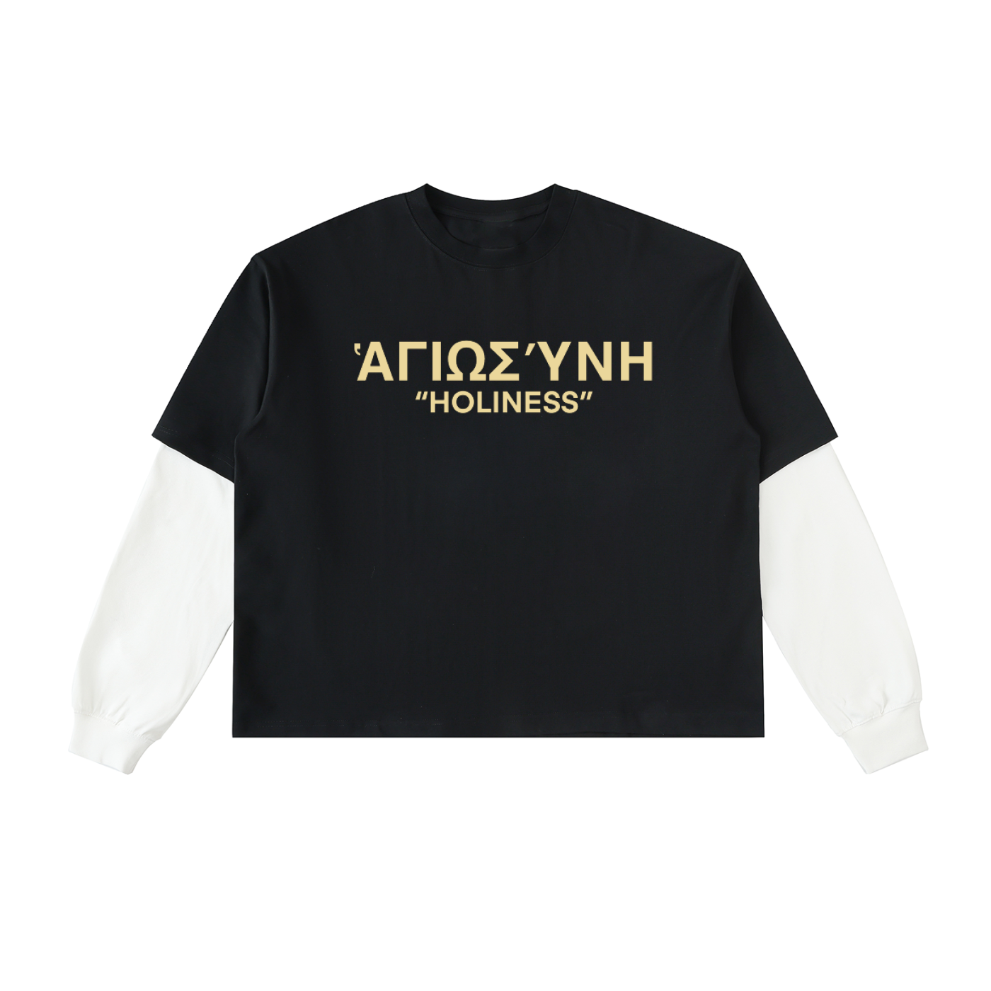 “HOLINESS” Doubled Layered Long Sleeve